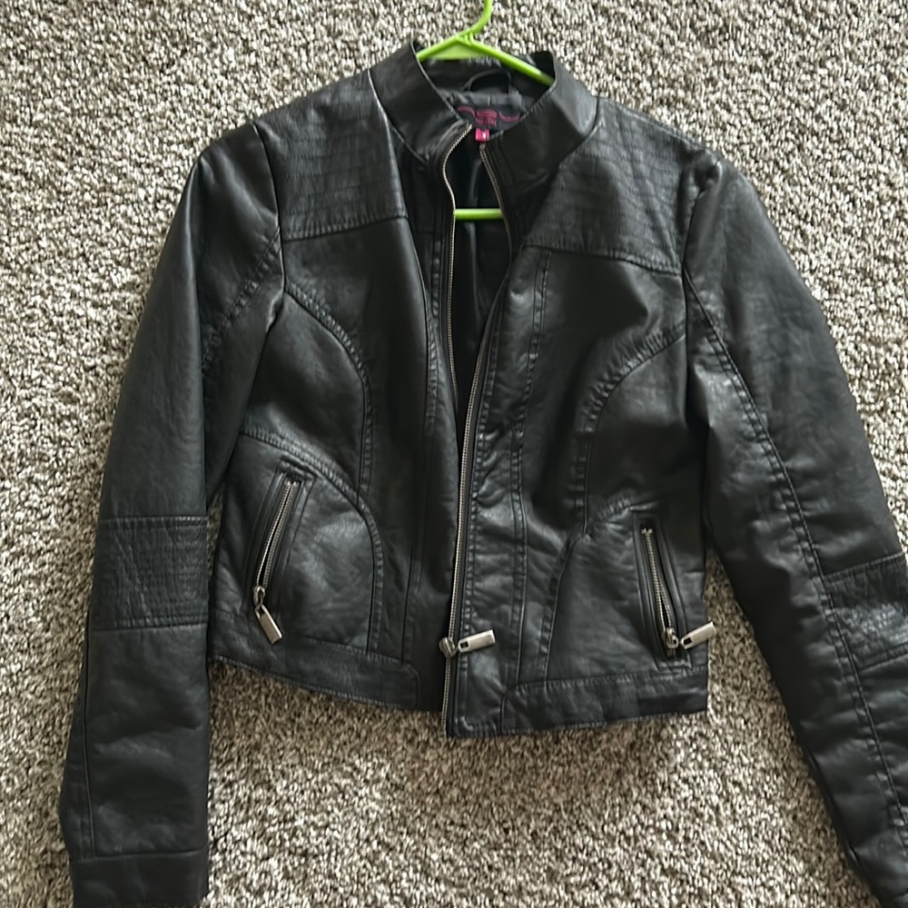 Black “leather” jacket